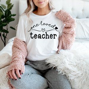 One Loved Teacher Graphic T-shirt Valentine’s Day Shirt - Unisex